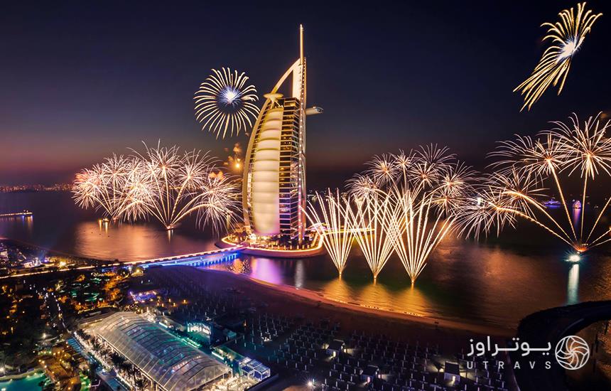 christmas fireworks in Dubai